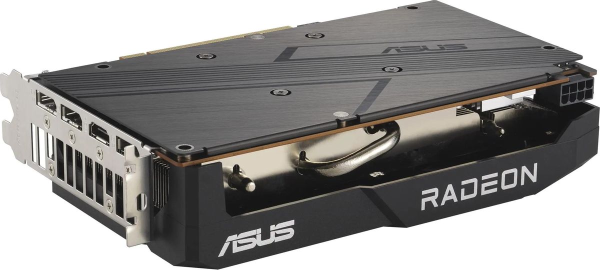 Видеокарта Asus Dual Radeon RX 7600 V2 OC Edition (DUAL-RX7600-O8G-V2) [8 ГБ, GDDR6, 128 бит, 1720 МГц, HDMI, DisplayPort (3 шт)]
