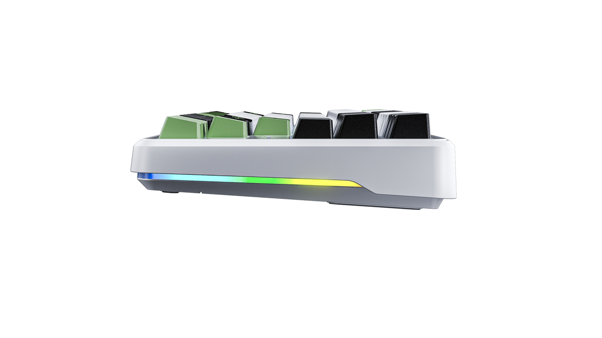 Клавиатура Aula F87 [механическая, проводная + беспроводная, RGB подсветка, белая]
