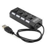 Концентратор USB Gembird UHB-243-AD Hub 4 port, USB 2.0, black