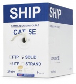 Кабель сетевой, SHIP, D135-2, UTP-5e категории, 30В PVC, 2 витые пары, (Бухта)