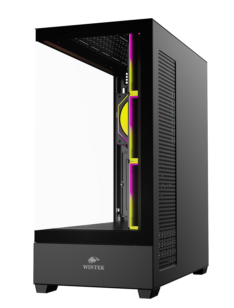 Корпус Wintek Tower 225-B TG [Midi Tower, 4x 120 мм ARGB, Черный]