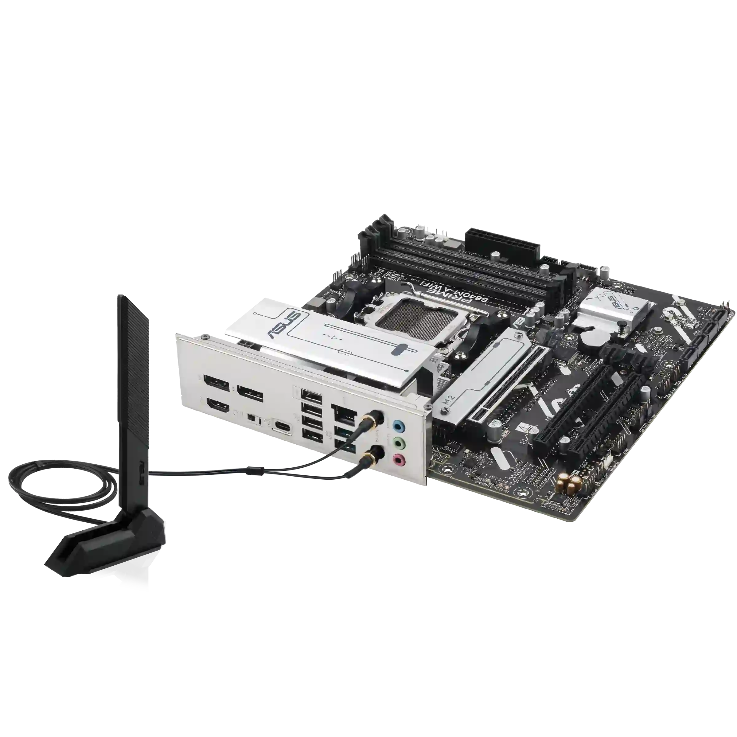 Материнская плата Asus PRIME B840M-A WIFI-CSM [AM5, AMD B840, 4xDDR 5, 3xM.2, 3xPCI-E x16, Micro-ATX]