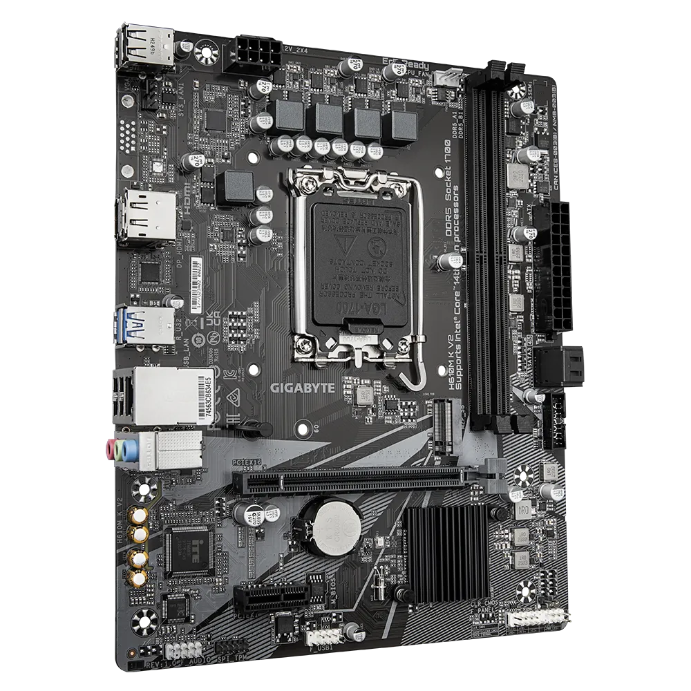 Материнская плата Gigabyte H610M K V2 [LGA 1700, Intel H610, 2xDDR 5, 1xM.2, 1xPCI-E x16, Micro-ATX]