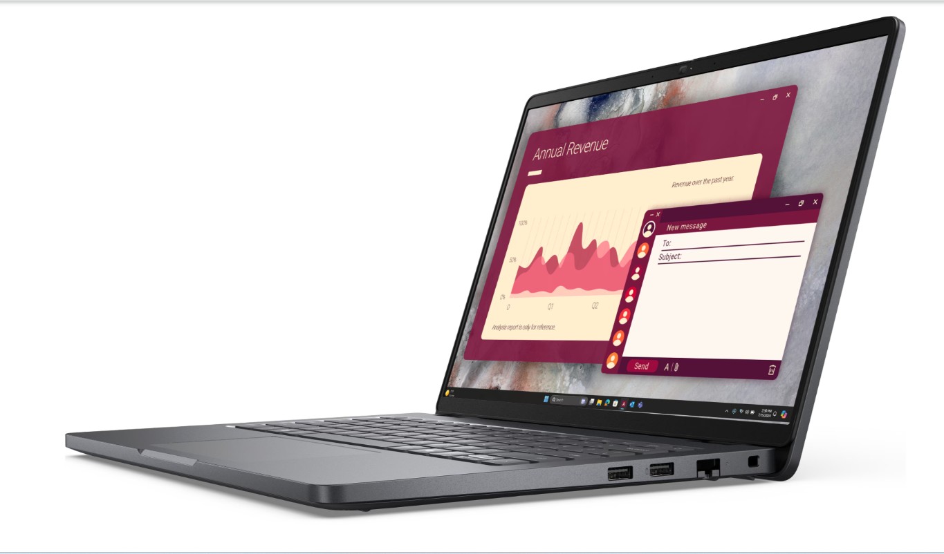Ноутбук Dell Pro 14 PC14250 (210-BQHF/BTO108_PC14250_EMEA) [14", Core Ultra 7 255U, 32 ГБ ОЗУ, 512 ГБ SSD, Intel Graphics, Windows 11 Pro]
