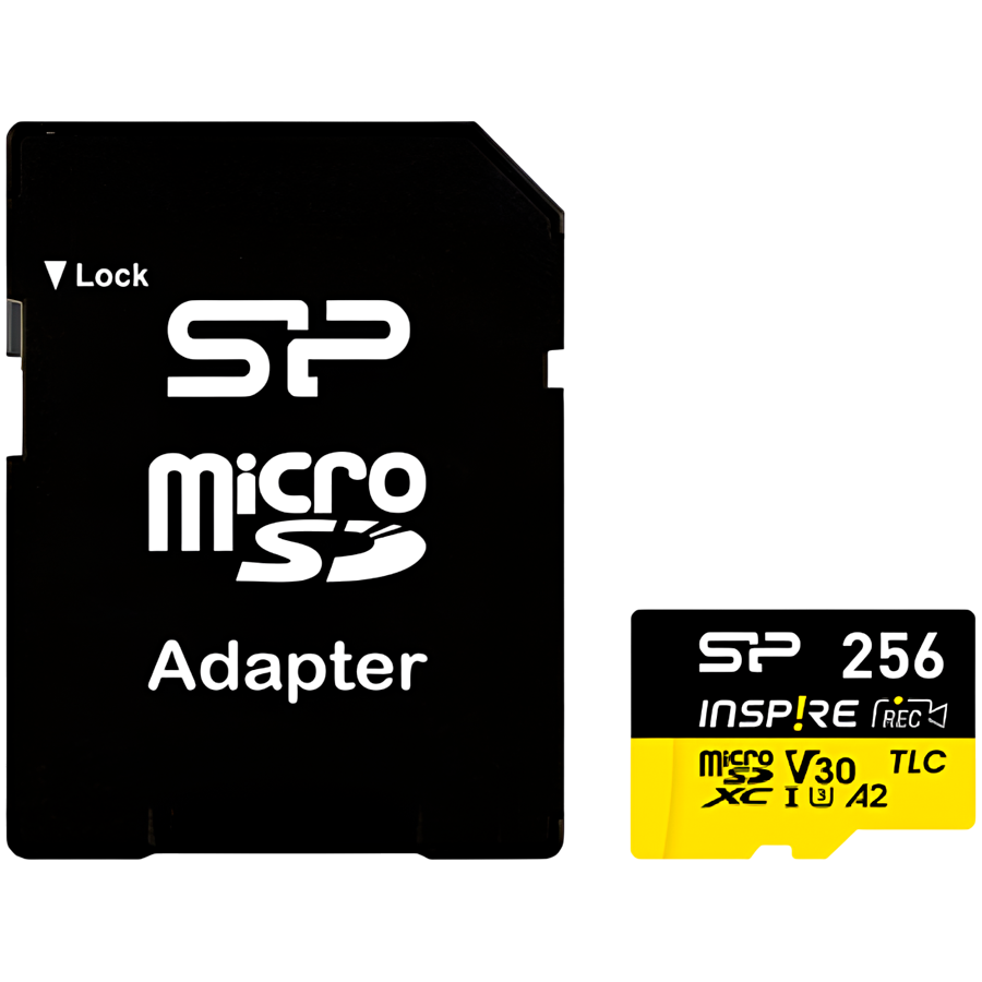 Карта памяти SILICON POWER, TF_SDXC UHS-IU3 A2,256GB,V30,Inspire,DDR200,W/A (SP256GBSTXLA2V1NSP)
