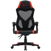 Игровое кресло CANYON gaming chair Flow MCH01 Mesh (CNE-MCH01R) черный / красный