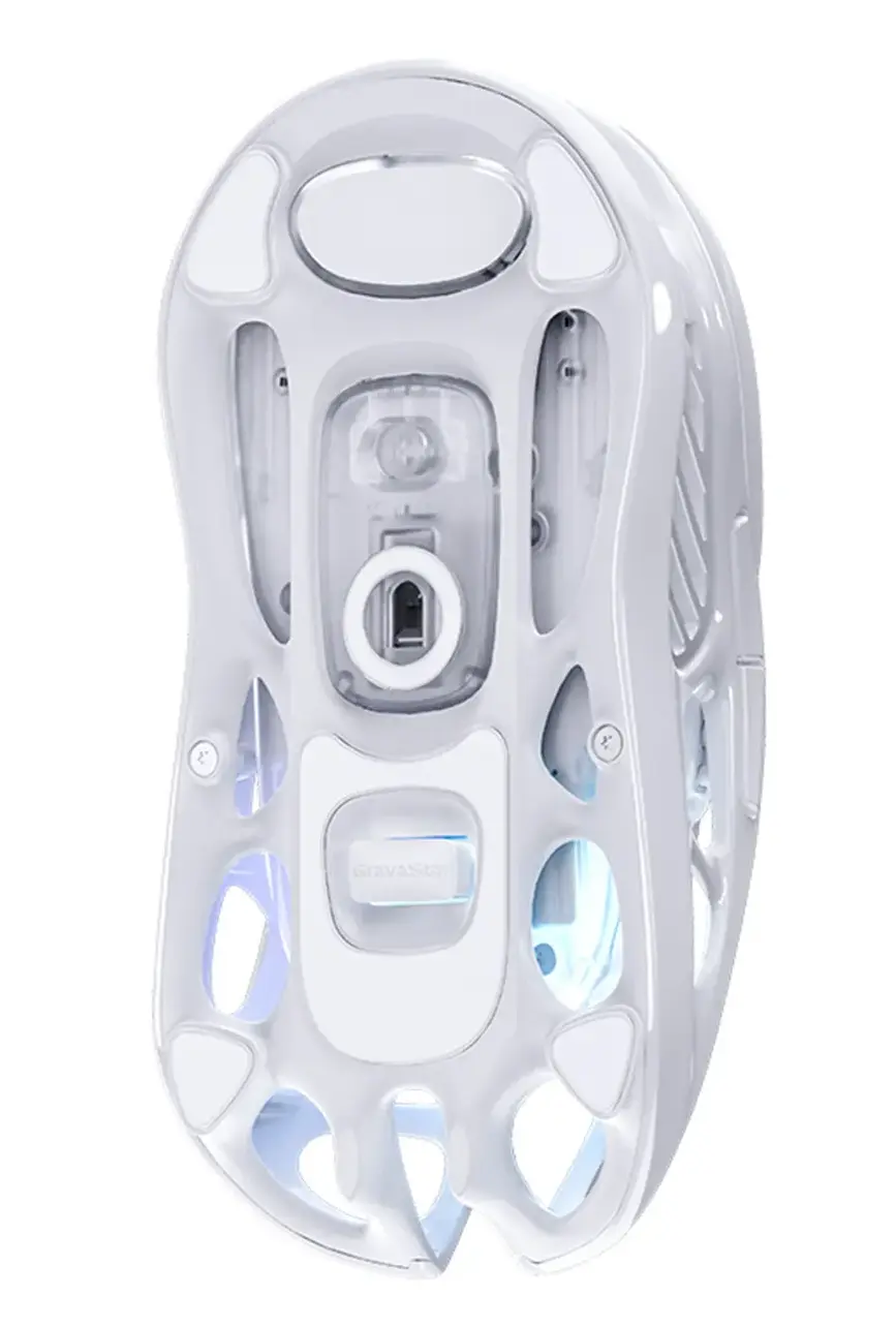 Мышь Gravastar Mercury M2 [беспроводная, светодиодная, 26000 DPI, 1000 Гц подсветка, белая]