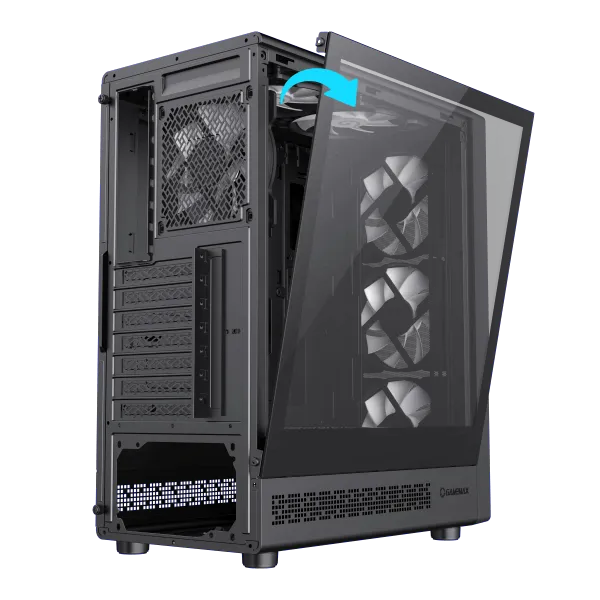 Корпус GameMax Storm 2 AB Black (1115-3803R0006) [Midi Tower, 3 x 120 мм, черный]