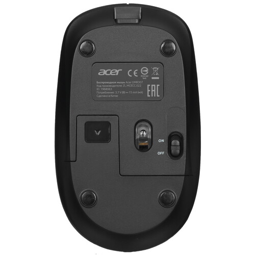 Мышь Acer OMR307 (ZL.MCECC.022) [беспроводная, светодиодная, 1600 DPI, черная]