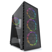 Корпус Wintek Energy JX188-11-M TG, Midi Tower - купить в интернет-магазине Forcecom.kz Корпус Wintek Energy JX188-11-M TG, Midi Tower