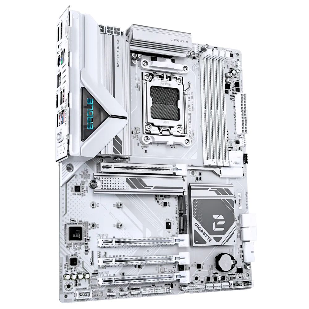 Материнская плата Gigabyte B850 EAGLE WF7 ICE [AM5, AMD B650, 4xDDR 5, 1xM.2, 4xPCI-E x16, Standard-ATX]