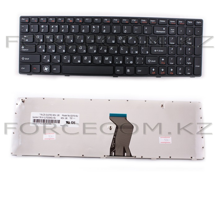 Клавиатура для ноутбука Lenovo IdeaPad Z560, RU, черная - купить по цене 4 500 тг. в интернет-магазине Forcecom.kz