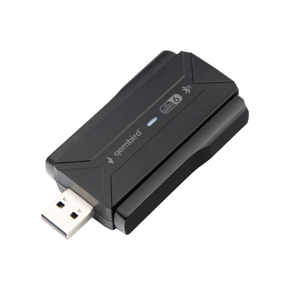 Беспроводной сетевой адаптер Gembird WNP-UA-013 USB adapter, BT5.4,WiFi 6, USB