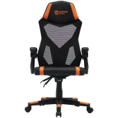 Игровое кресло CANYON gaming chair Flow MCH01 Mesh (CNE-MCH01) черный / оранжевый
