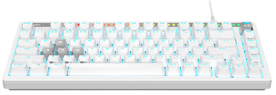 Клавиатура Bloody AT75 [механическая, проводная, RGB подсветка, Optical switches, белая]