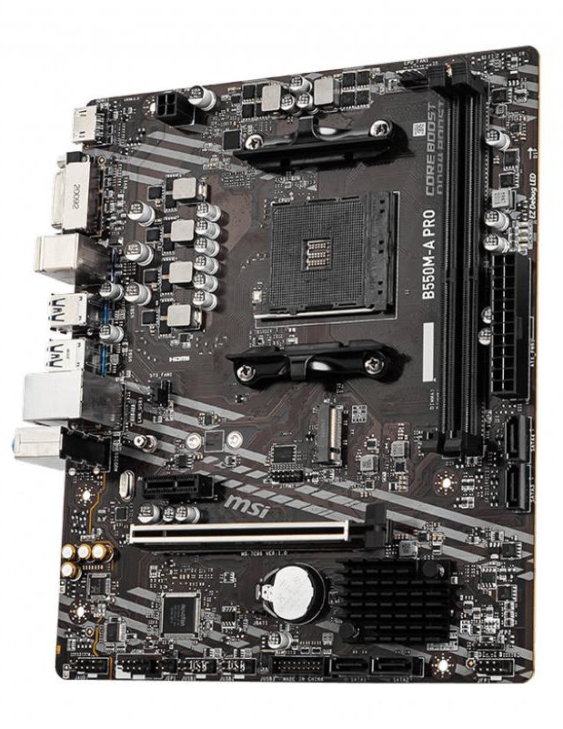 Материнская плата MSI B550M-A PRO, AM4, AMD B550, 2xDDR 4, 1xM.2, 1xPCI-E x16, Standard-ATX 