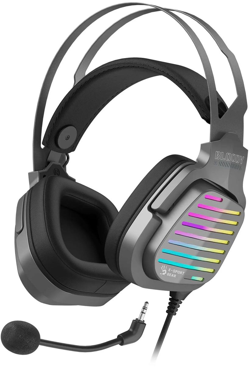 Наушники+микрофон игровые Bloody G560 Gun Grey - купить в интернет-магазине Forcecom.kz Наушники+микрофон игровые Bloody G560 Gun Grey
