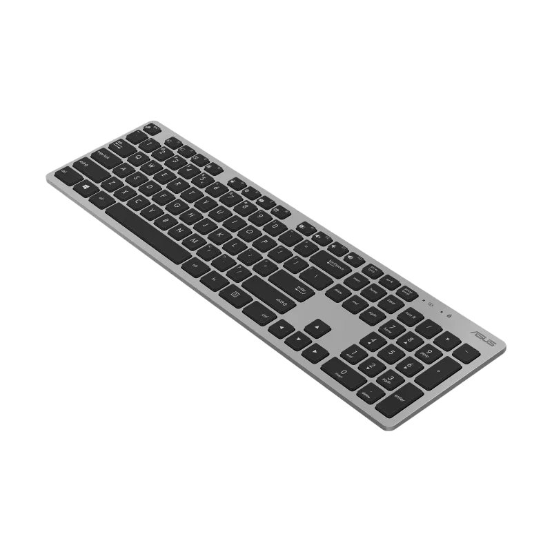 Клавиатура Asus W5000 (90XB0430-BKM330) [Мембранная, беспроводная, клавиш - 104, Серебристый]