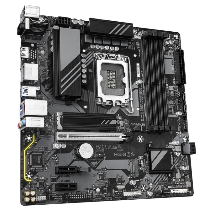 Материнская плата Gigabyte B760M DS3H WiFi6E Gen5 [LGA 1700, Intel B760, 4xDDR 5, 2xM.2, 1xPCI-E x16, Micro-ATX]