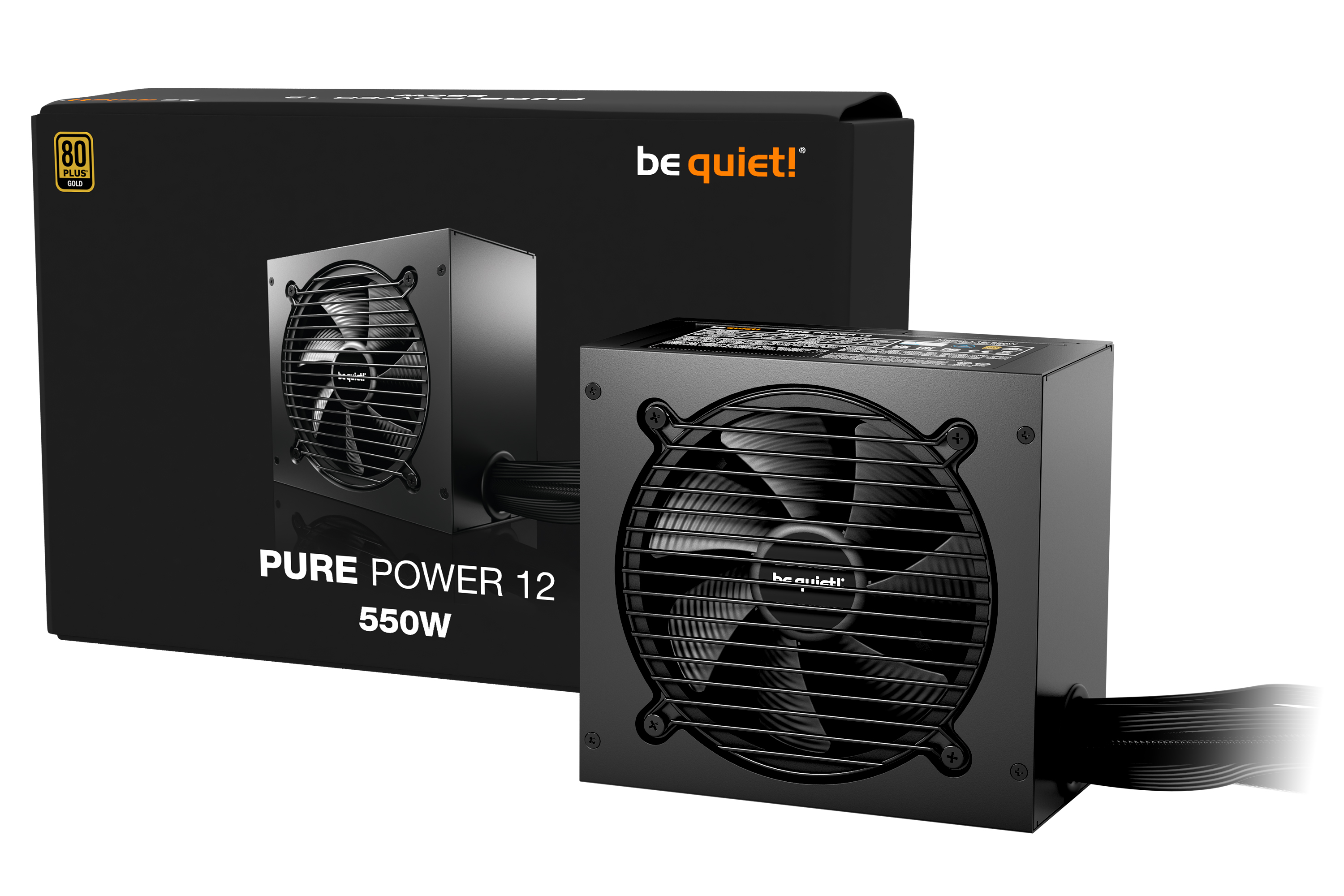 Блок питания Be quiet! Pure Power 12 550W Gold (BP001EU) [550 Вт, 80 PLUS Gold, 5x SATA, 1 x 16 pin (12VHPWR), 2 x 6+2 pin PCIe, 1x 4+4 pin CPU, EPS12V, ATX]