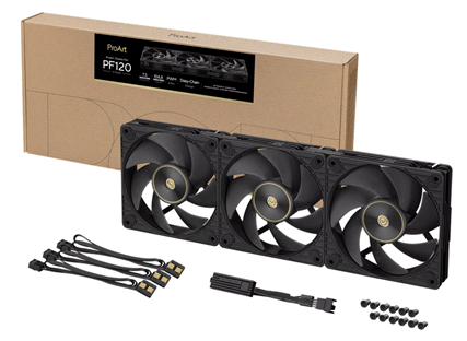 Комплект вентиляторов для корпуса Asus PROART PF120 [120 x 120 мм, 3000 об/мин, 104.8 CFM, 39 дБ, PWM]