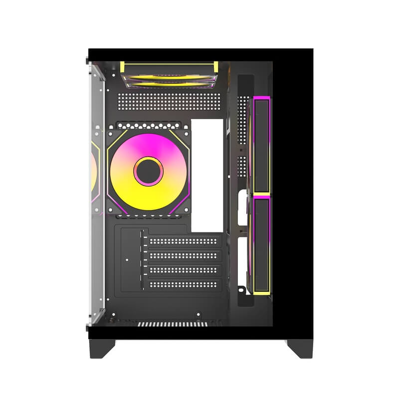 Корпус Wintek AQUABOX S05-B TG [Mini Tower, 5 x 120 мм ARGB, Черный]