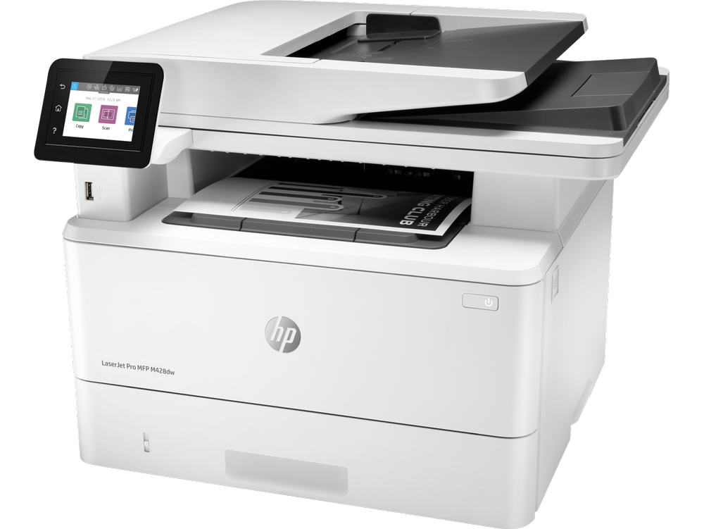 МФУ HP LaserJet Pro M428dw (W1A28A), [A4, лазерное, черно-белое, 600x600 DPI, дуплекс, АПД, Wi-Fi, Ethernet (RJ-45), USB]