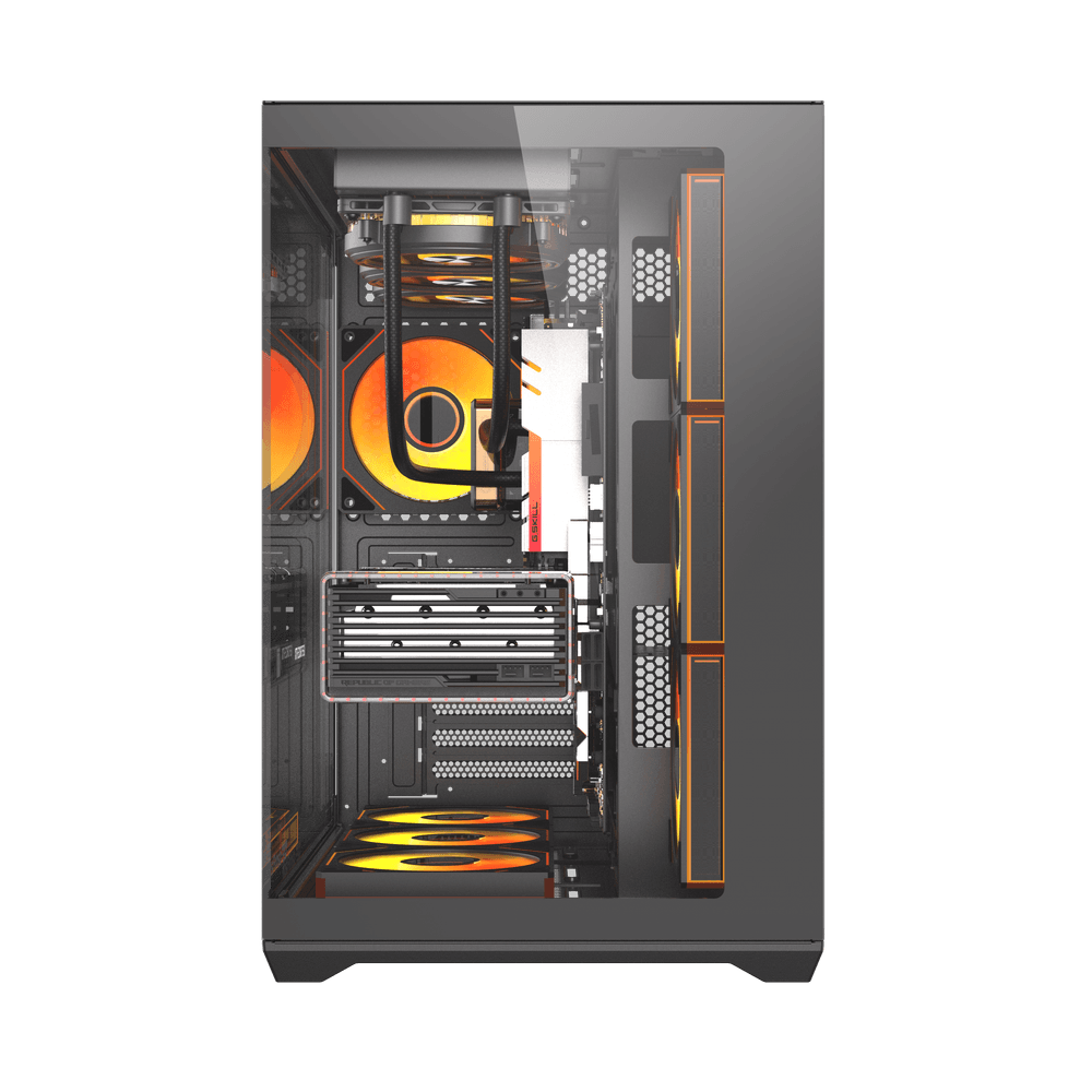 Корпус darkFlash C280 (DF-C280-EATX-BK) [Midi Tower, 7 x 120 мм ARGB, Черный]
