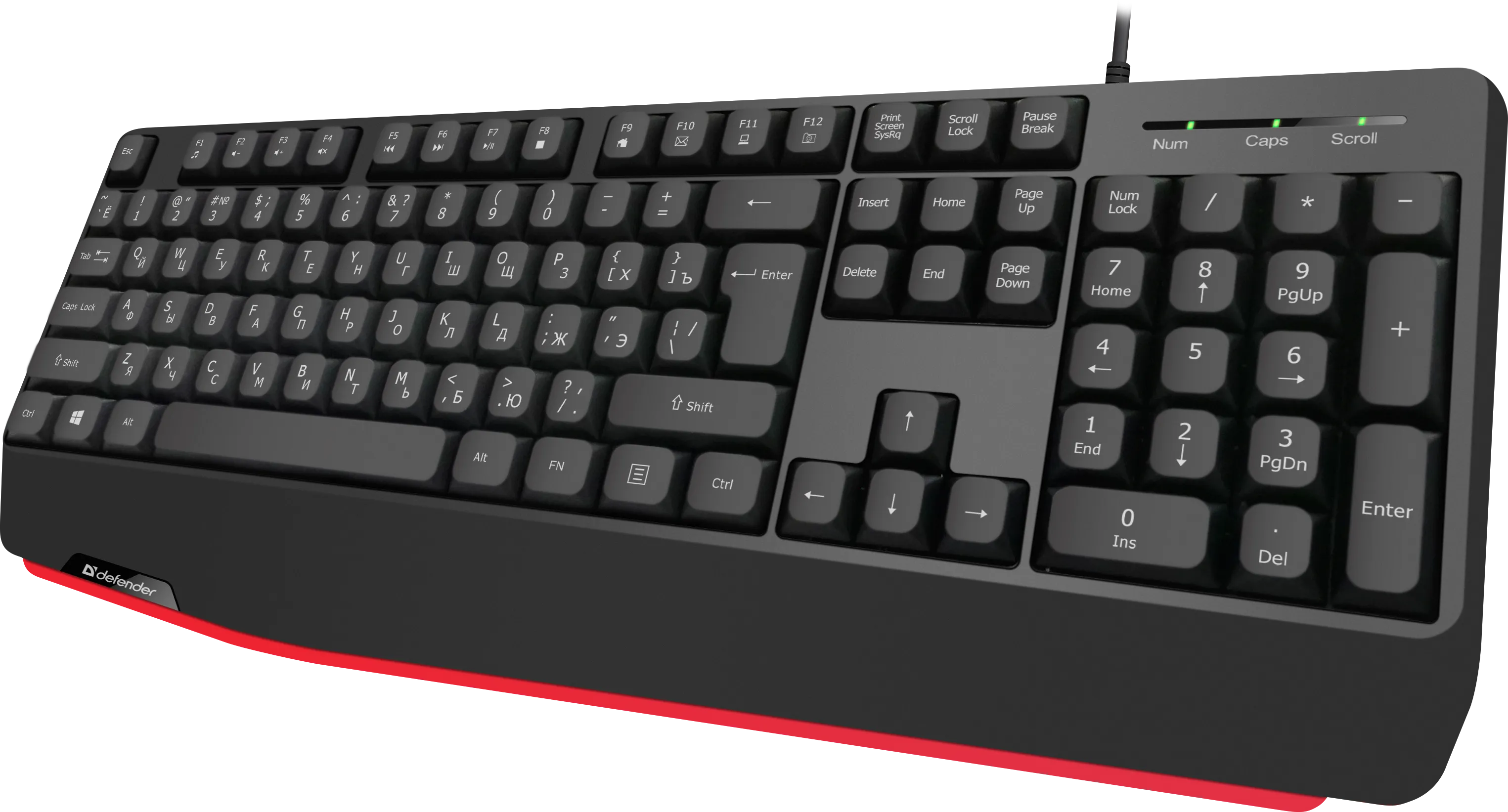 Клавиатура Defender Atom HB-546 [мембранная, проводная, черная]