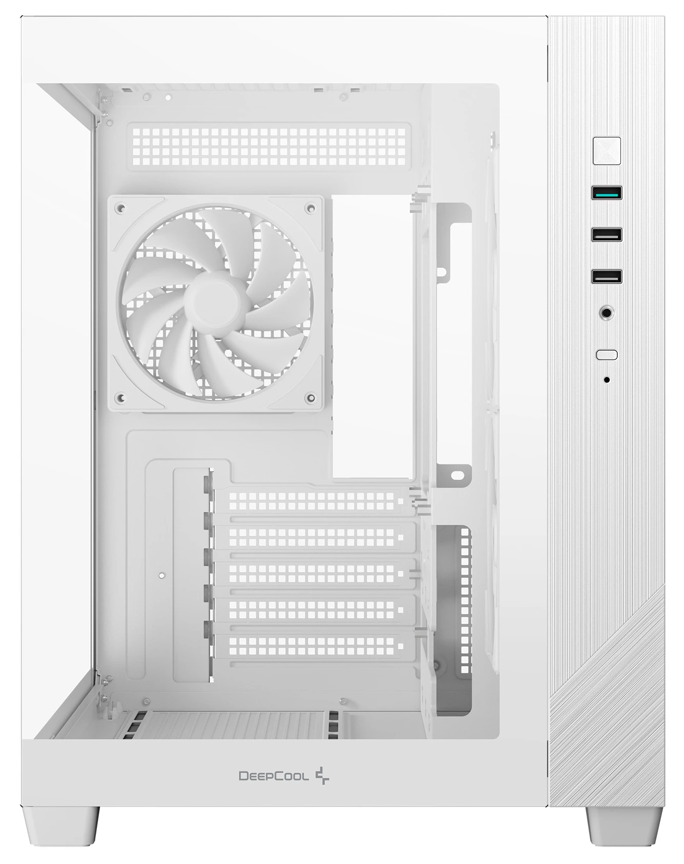 Корпус DeepCool CG330 3F WH (R-CG330-WHNGM3-G) [Mini Tower, 3 x 120 мм ARGB, Белый]