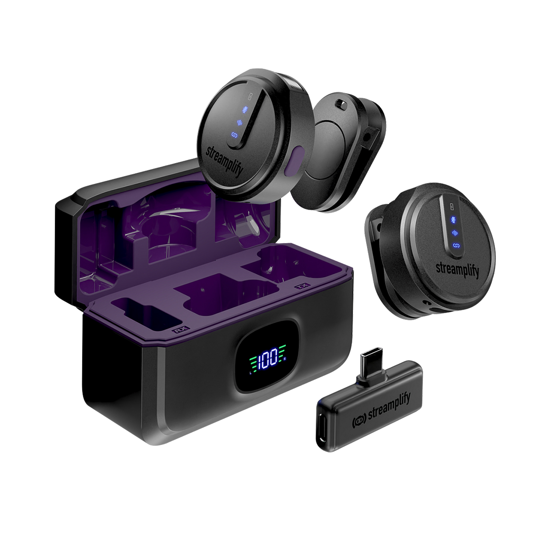 Петличный микрофон Streamplify MIC GO (MIC GO-48-WL-BK)