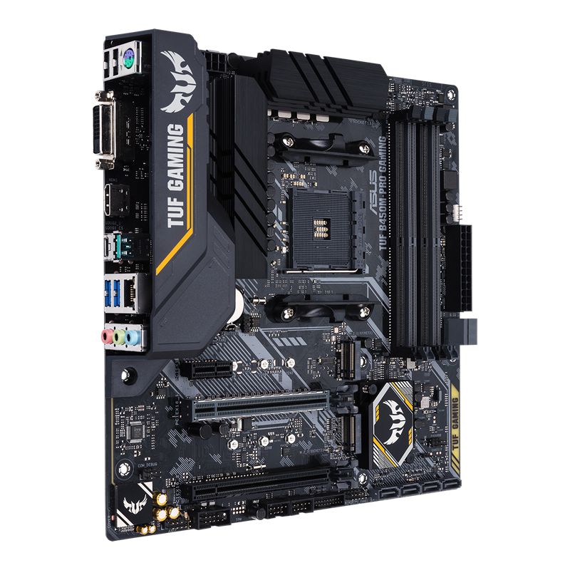 Материнская плата Asus TUF B450M-PRO GAMING [AM4, AMD B450, 4xDDR 4, 2xM.2, 2xPCI-E x16, Micro-ATX]