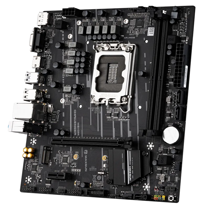 Материнская плата Maxsun Challenger H610M V2 [LGA 1700, Intel H610, 2xDDR 4, 1xM.2, 1xPCI-E x16, Micro-ATX]