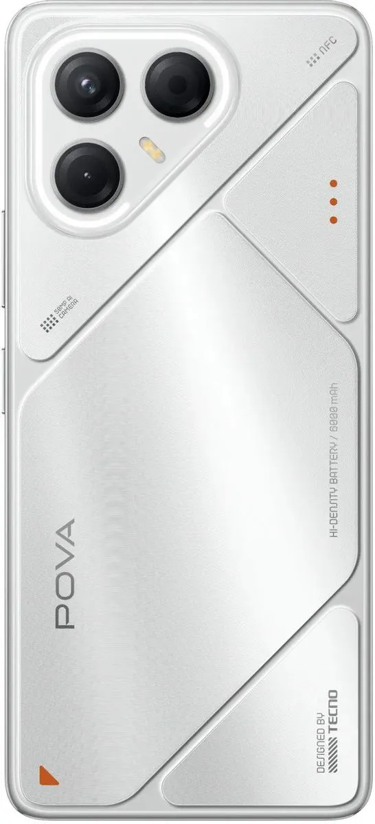 Смартфон Tecno POVA 7 5G [6.78”, 256 ГБ, 8 ГБ, Серебристый]