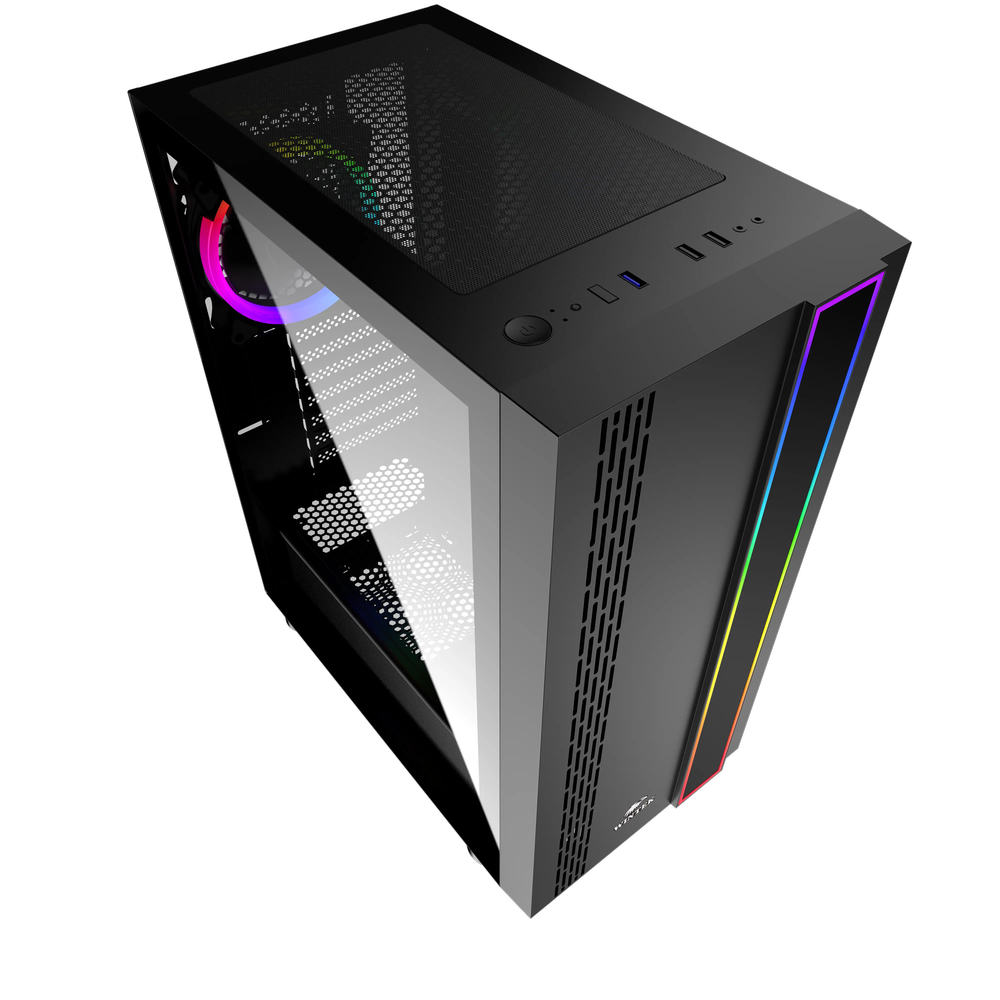 Корпус ПК без БП Wintek Smart H35TG TG, черный - купить в интернет-магазине Forcecom.kz Корпус ПК без БП Wintek Smart H35TG TG, черный