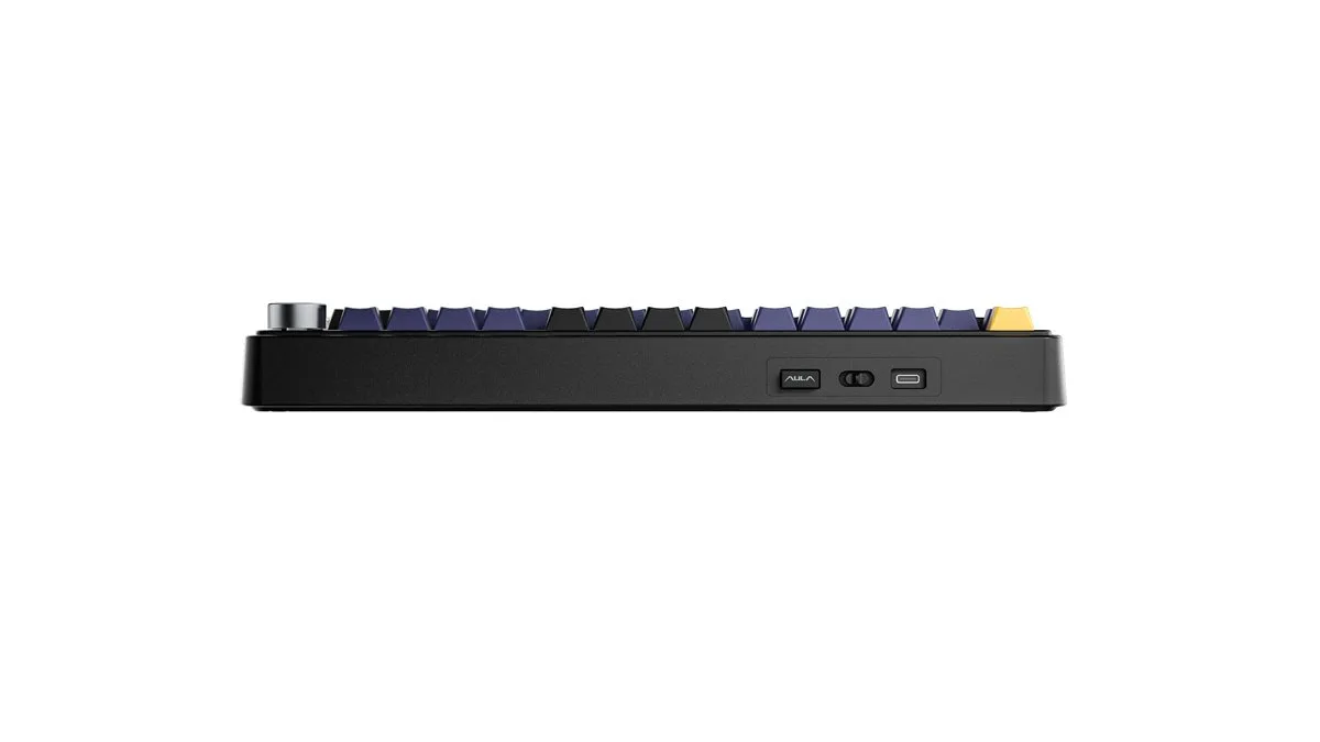 Клавиатура Aula F75 [механическая, проводная + беспроводная, RGB подсветка, Leobog Graywood V3, черная]