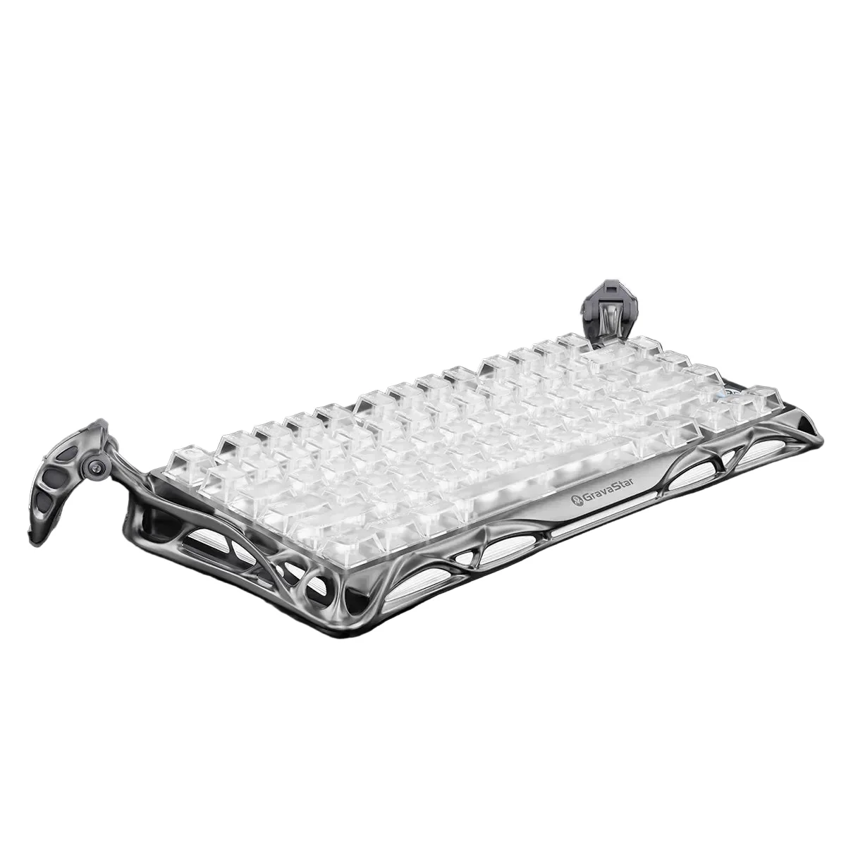 Клавиатура Gravastar Mercury K1 Pro Ghost Silver [Механическая, беспроводная, клавиш - 79, подсветка, Серебристый]