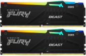 Комплект оперативной памяти Kingston Beast Black RGB (KF564C32BBEAK2-32) [32 ГБ, DDR 5, 6400 МГц, 1.4 В, подсветка, KIT]
