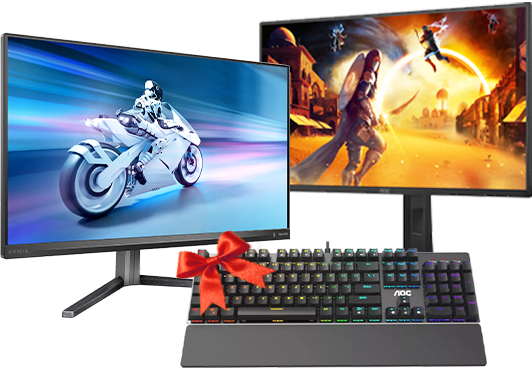 Механическая клавиатура в подарок к игровым мониторам AOC и PHILIPS!