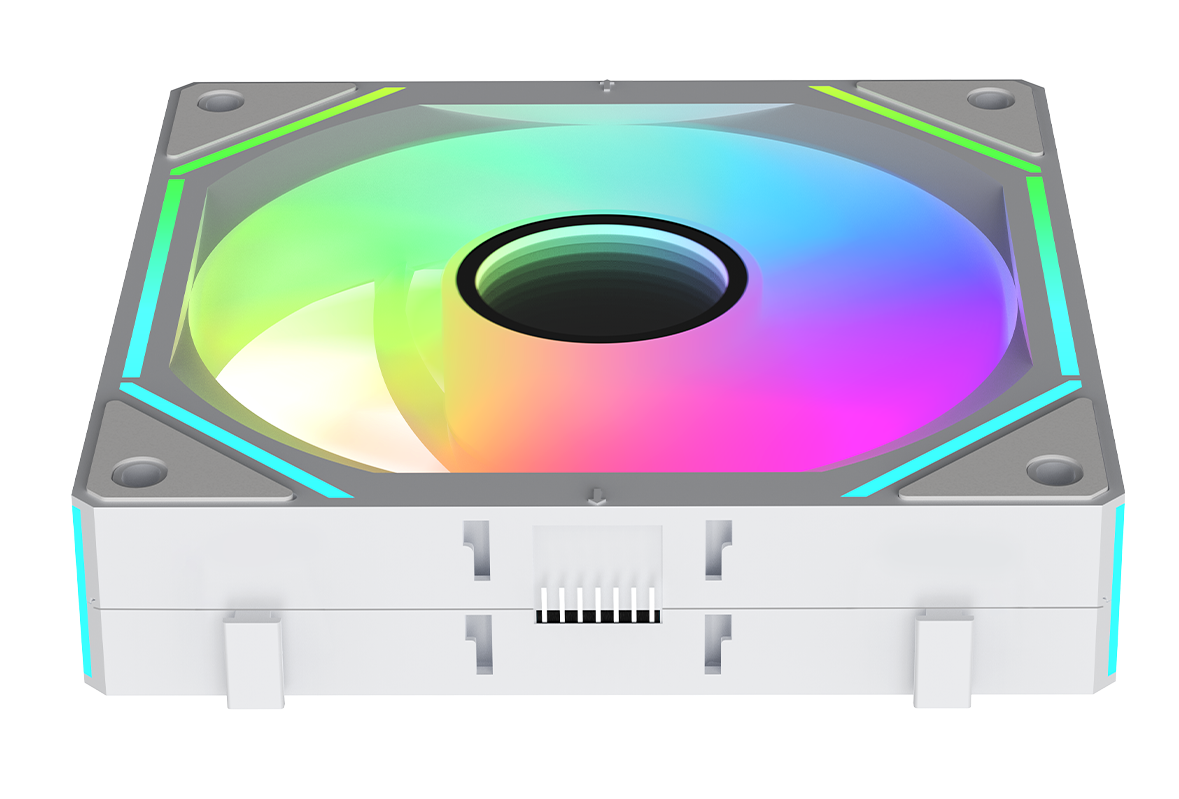 Вентилятор для корпуса Ocypus Gamma F12 UNI WH ARGB REVERSE BLADE [123 x 120 мм, 1800 об/мин, 53 CFM, 31 дБ, PWM]