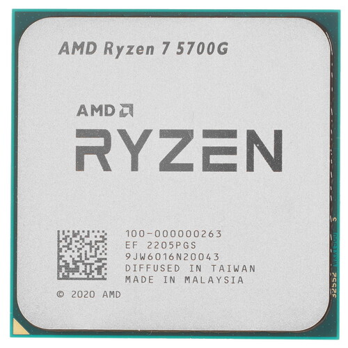 Процессор AMD Ryzen 7 5700G (100-000000263) [AM4, ядер - 8, 3800 МГц, TDP 65 Вт, OEM]