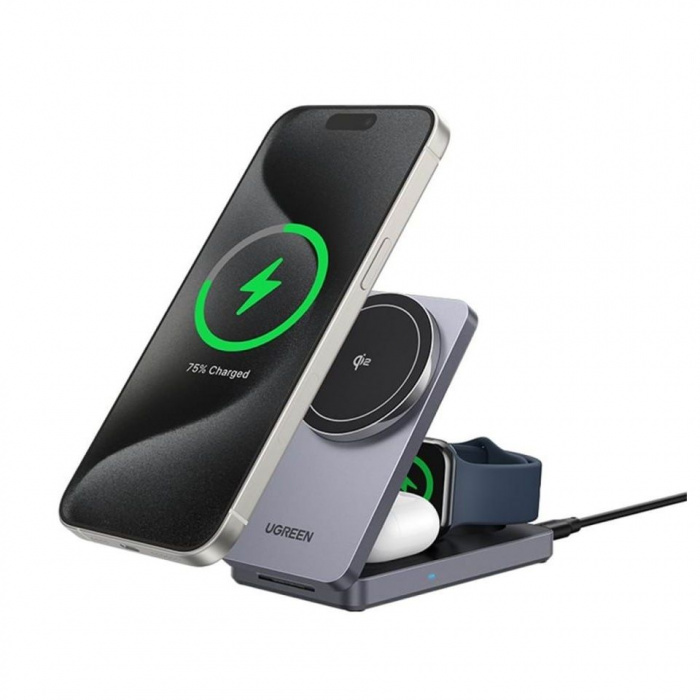 Беспроводная зарядка Ugreen W707 [45025] серый