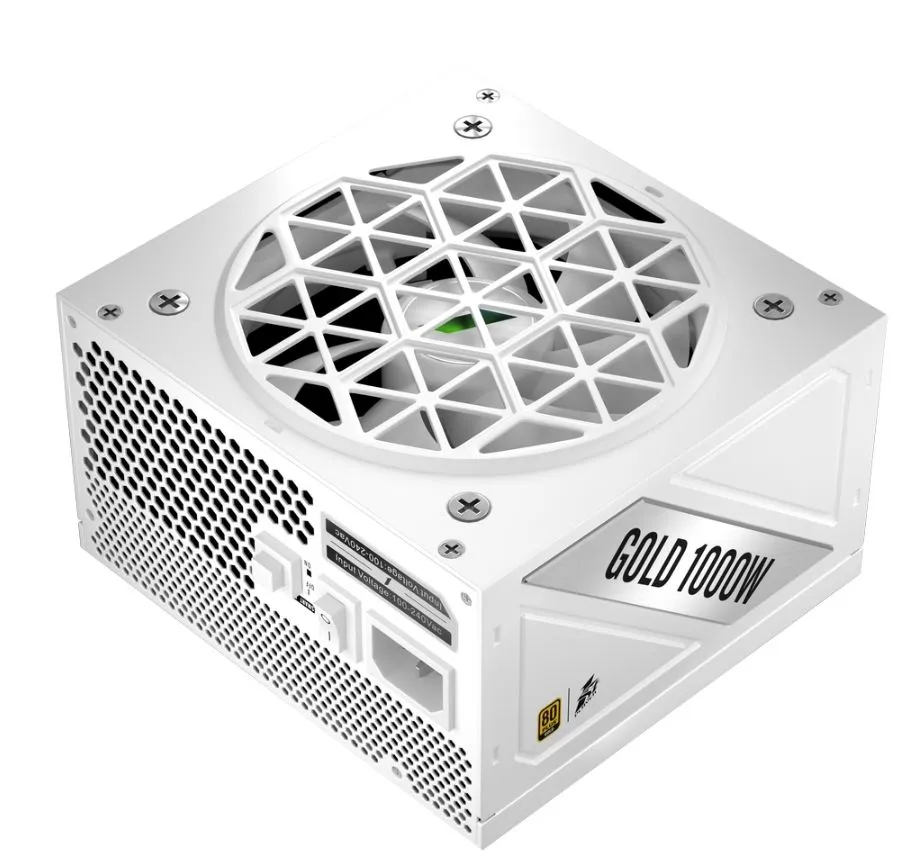 Блок питания 1stPlayer NGDP 1000W White Gold (HA-1000BA4 WHITE) [1000 Вт, 80 PLUS Gold, 2x SATA, 2 x 16 pin (12VHPWR), 3 x 6+2 pin PCIe, 2x 4+4 pin CPU, ATX]