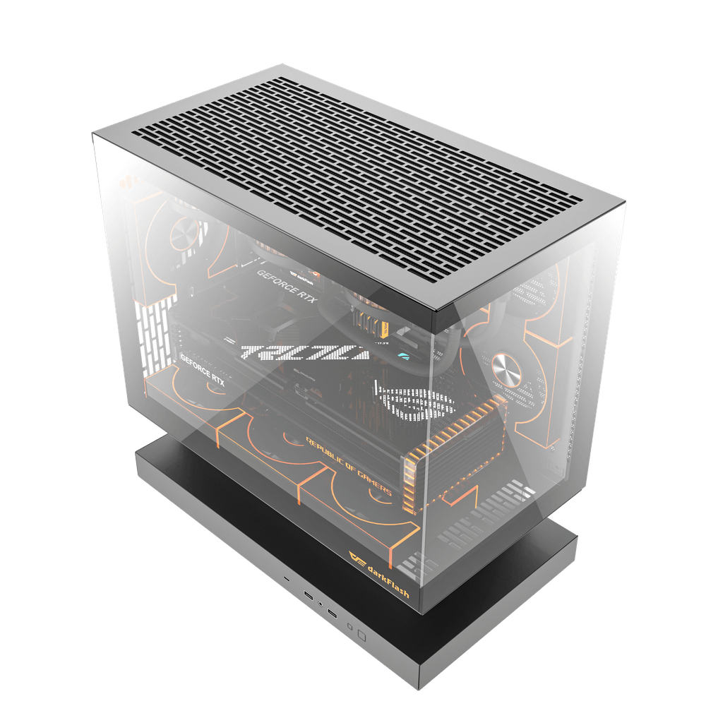 Корпус darkFlash F1 (DF-F1-BK) [Mini Tower, 6 x 120 мм ARGB, Черный]