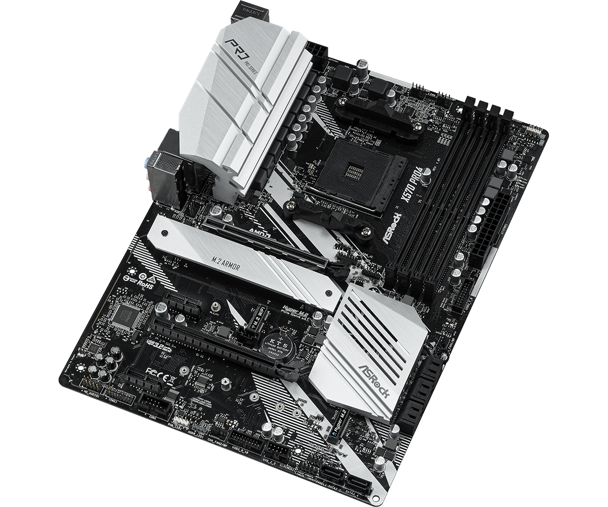 Материнская плата ASRock X570 PRO4 [AM4, AMD X570, 4xDDR 4, 2xM.2, 2xPCI-E x16, Standard-ATX]