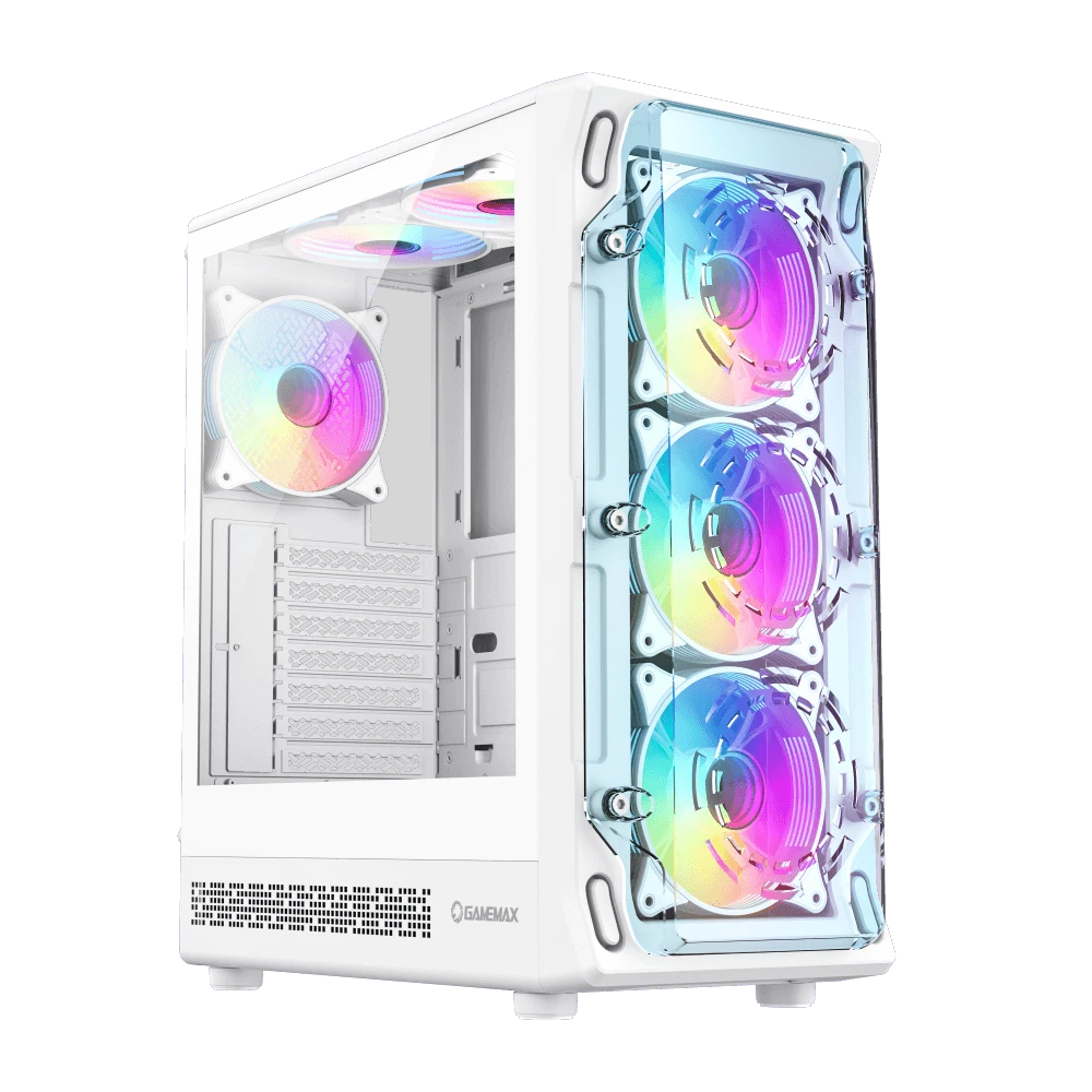 Корпус GameMax Starlight 2 AW White [Midi Tower, 6 x 120 мм ARGB, белый]