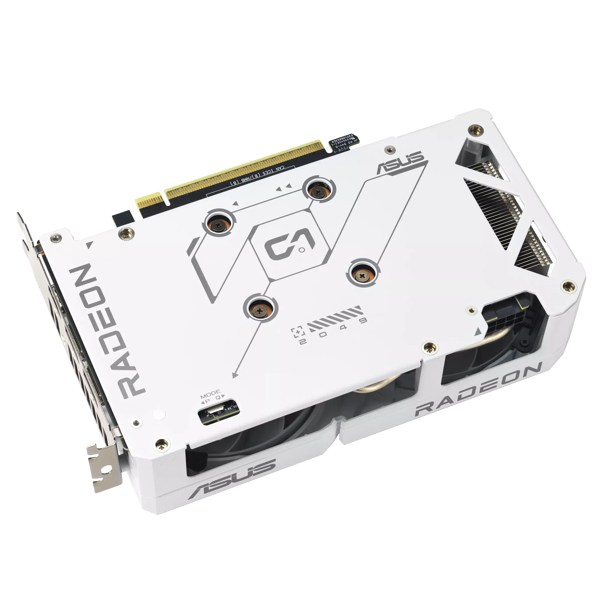 Видеокарта Asus RX 9060 XT DUAL WHITE (DUAL-RX9060XT-16G-WHITE) [16 ГБ, GDDR6, 128 бит, HDMI, DisplayPort (2 шт)]