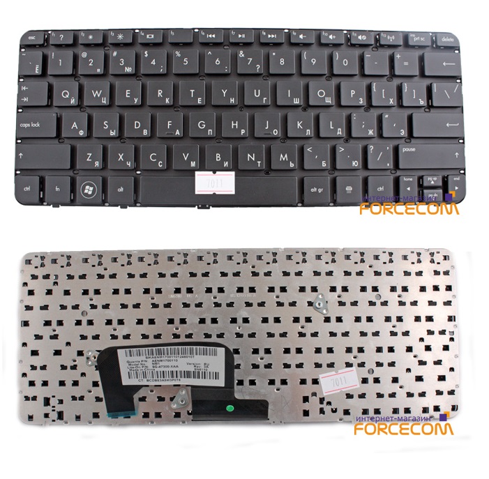 Клавиатура для ноутбука HP Mini 210-3000, RU, без рамки, черная
