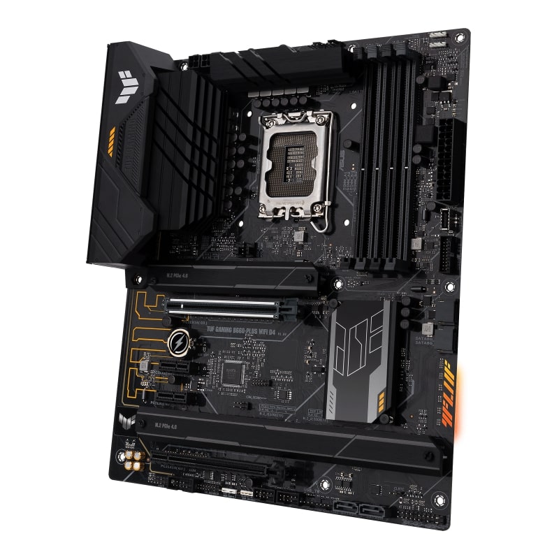 Материнская плата ASUS TUF GAMING B660-PLUS WIFI D4, [LGA 1700, Intel B660, 4xDDR 4, 3xM.2, 2xPCI-E x16, Standard-ATX]