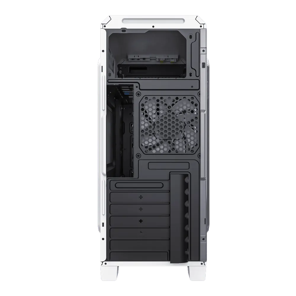 Корпус GameMax G561E White (1108-5961R0029) [Midi Tower, 1 x 12см FRGB, белый]